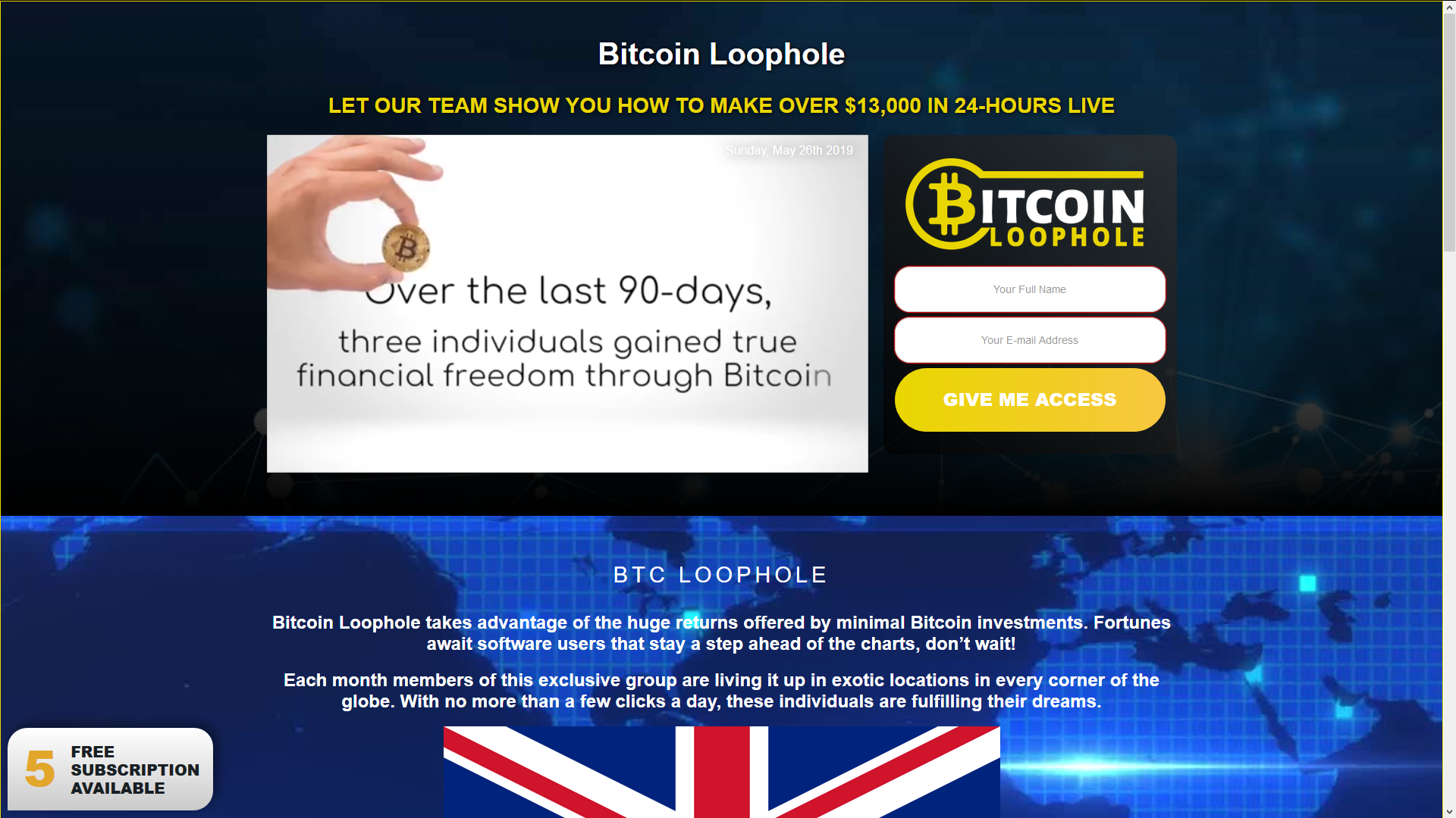 bitcoin secret lophole