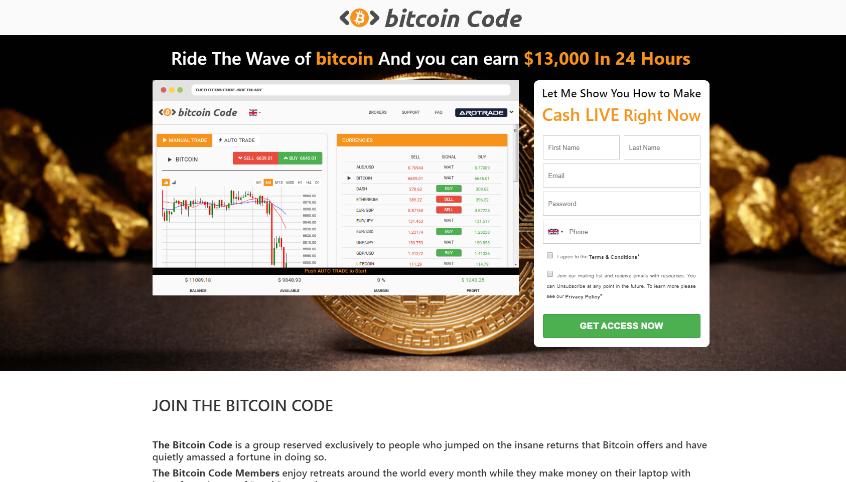 La recensione di Bitcoin Code: truffa o no? Il test definitivo - bitcoin code screenshot