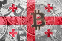 Un boom di Bitcoin in Georgia fornito dall’energia idroelettrica - pila di bitcoin georgia bandiera bitcoin cryptocurrencies concetto btc sfondo p7ynbr 236x157