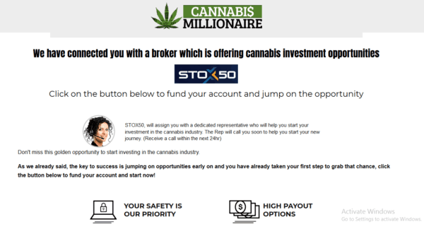 Cannabis Millionaire è una TRUFFA?🥇| Leggere Prima di Iniziare - Cannabis Millionaire After Reg1 600x324 1