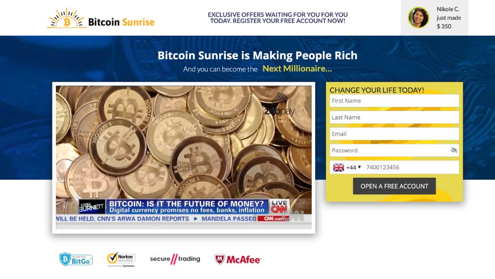 Bitcoin Sunrise è una TRUFFA?🥇| Leggere Prima di Iniziare - Bitcoin Sunrise 1