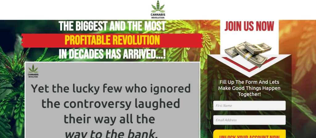 Cannabis Revolution è una TRUFFA?🥇| Leggere Prima di Iniziare - Cannabis Revolution 2 1024x449