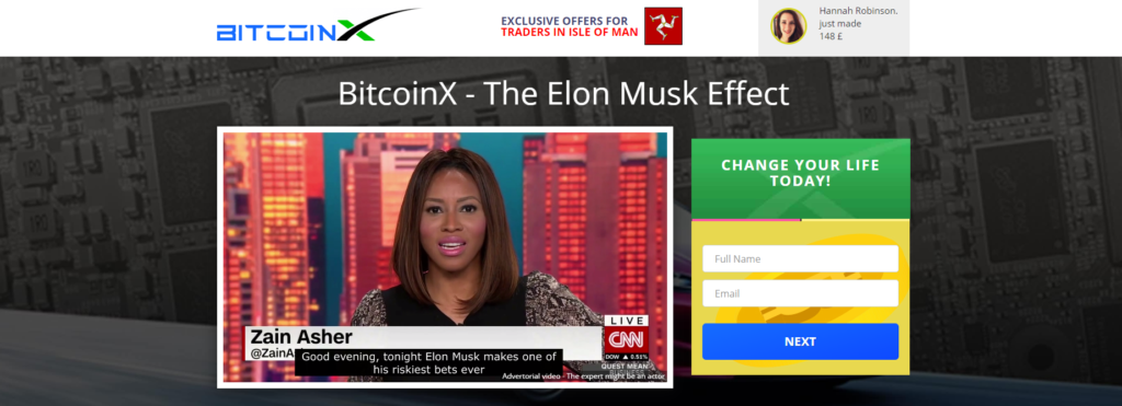 BitcoinX - The Elon Musk Effect è una TRUFFA?🥇| Leggere Prima di Iniziare - BitcoinX 1 1024x371