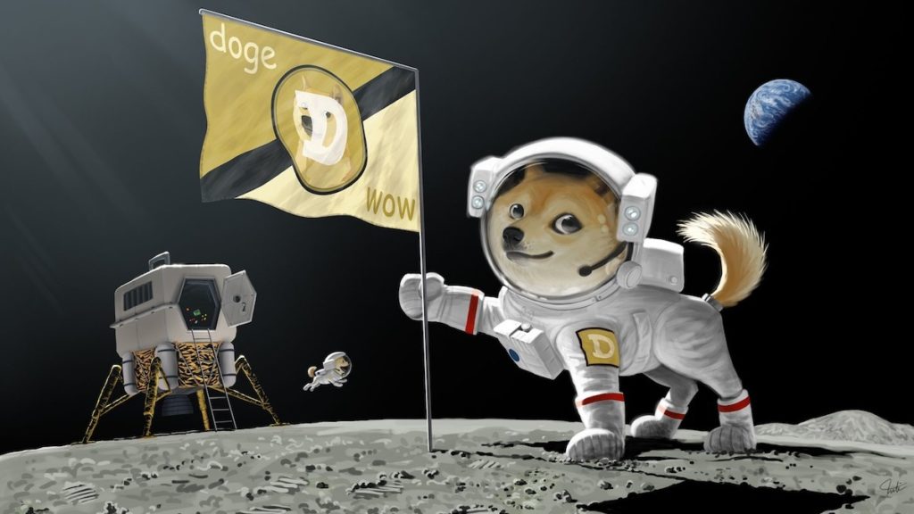 Elon Musk vuole portare Dogecoin sulla luna (letteralmente) - DOGE to the moon 1024x576