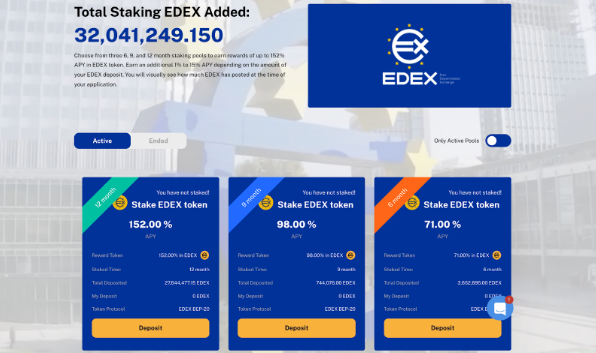 EDEX: lanciato il ponte europeo tra cripto ed euro Staking fino al 152% APY - Immagine