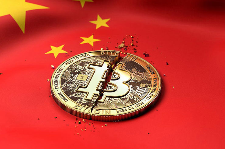 La Cina lancia l'allarme sull'azzeramento del Bitcoin in seguito al crollo del mercato - China Makes Cryptocurrency Transactions Illegal An Explainer 740x492