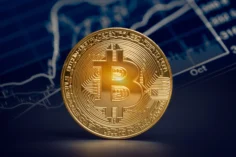 Secondo un analista, il Bitcoin si dirige verso i 56.000 dollari - gold coin with bitcoin symbol on it cryptocurrency btc 1 236x157